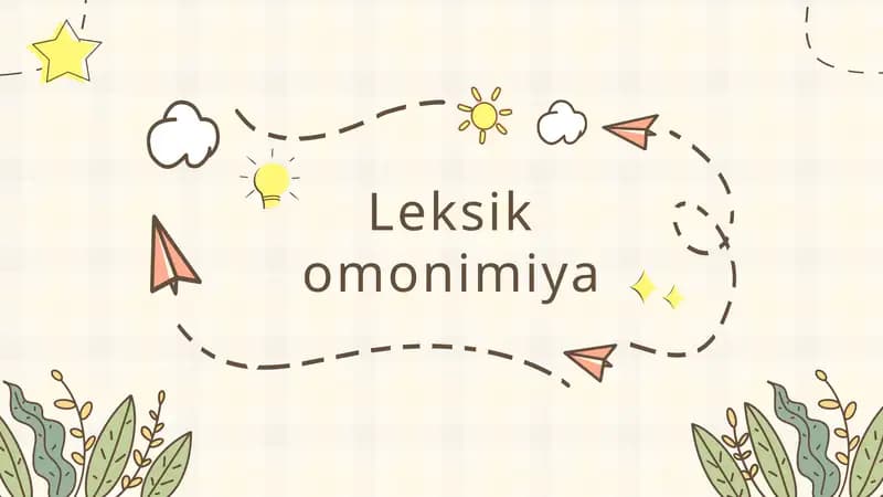 Leksik omonimiya