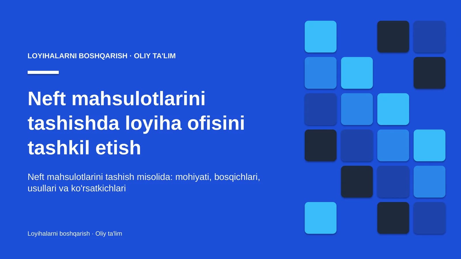 neft mahsulotlarini tashishda loyiha ofisini tashkil etish 1550