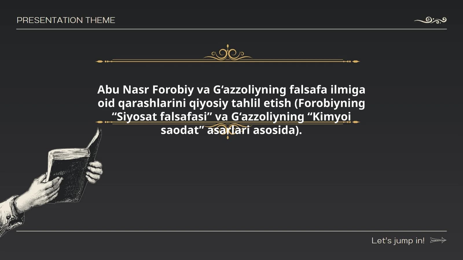 Abu Nasr Forobiy va G‘azzoliyning falsafa ilmiga oid qarashlarini qiyosiy tahlil etish