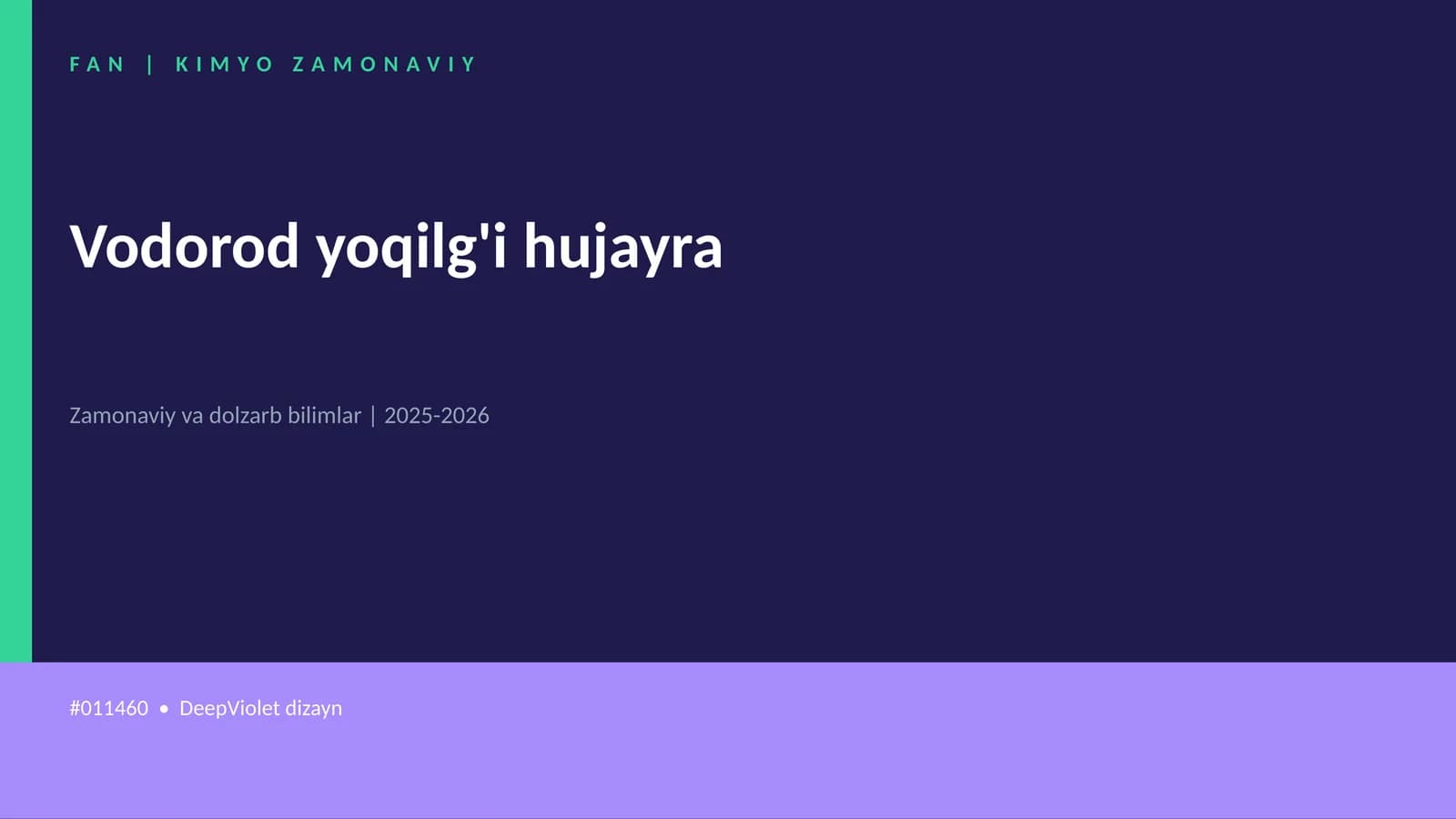 Vodorod yoqilg'i hujayra