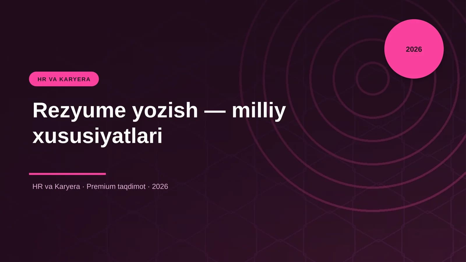 Rezyume yozish — milliy xususiyatlari
