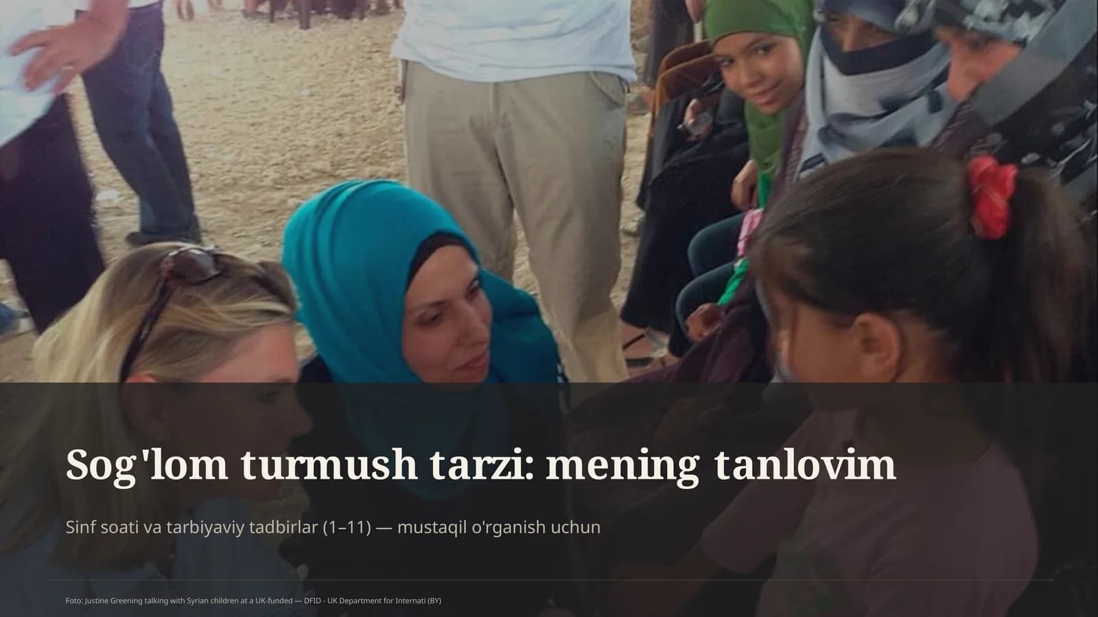 Sog'lom turmush tarzi: mening tanlovim
