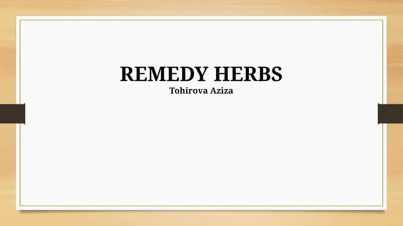 Remedy Herbs