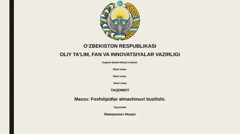 Fosfolipidlar almashinuvi buzilishi