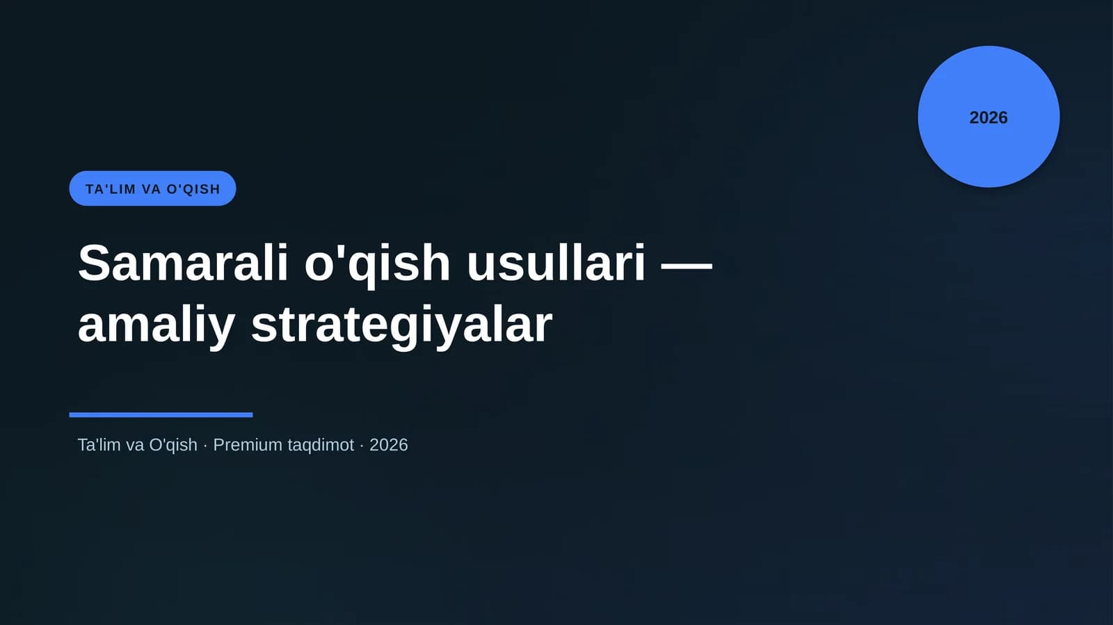 Samarali o'qish usullari — amaliy strategiyalar