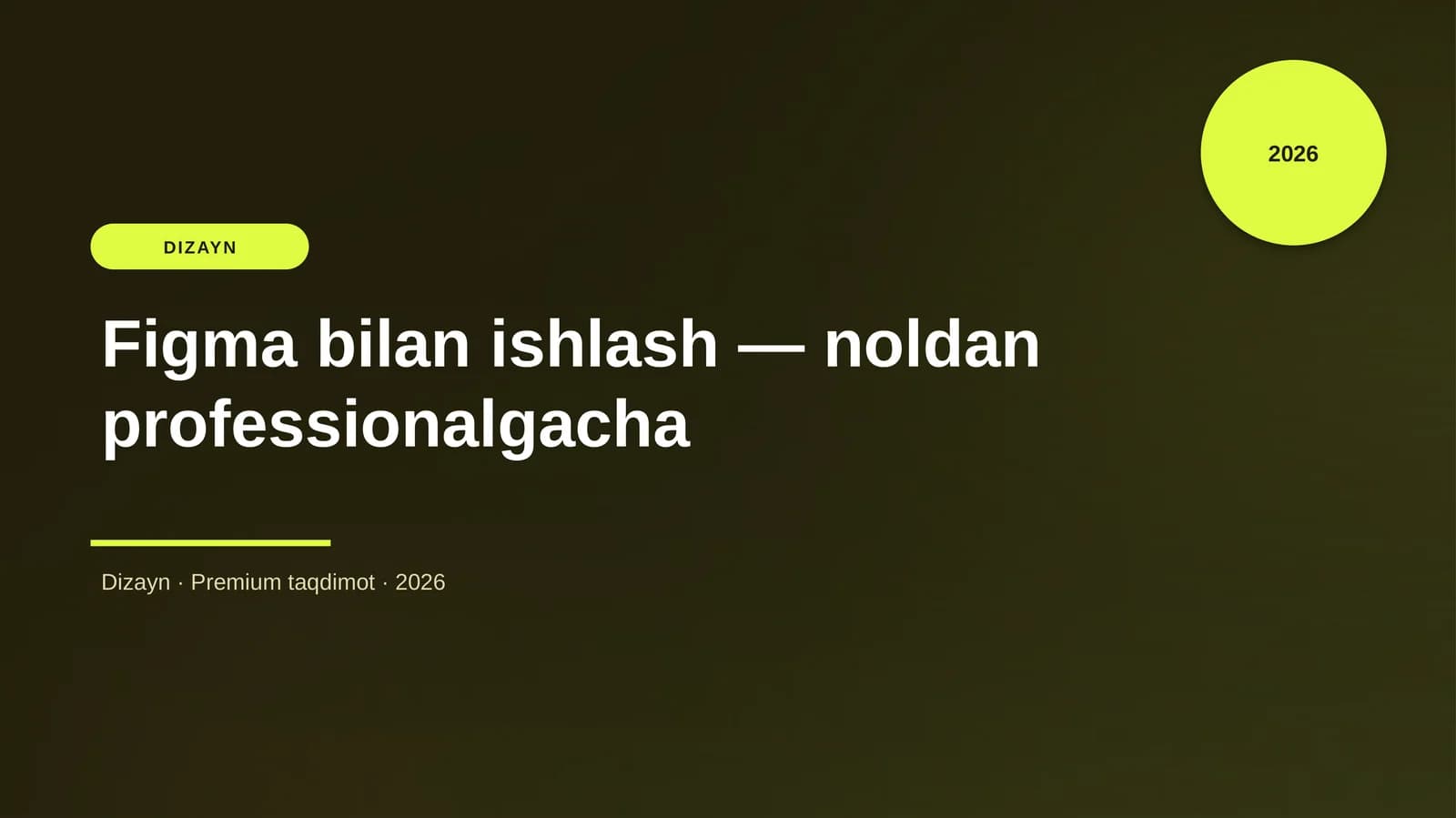 Figma bilan ishlash — noldan professionalgacha