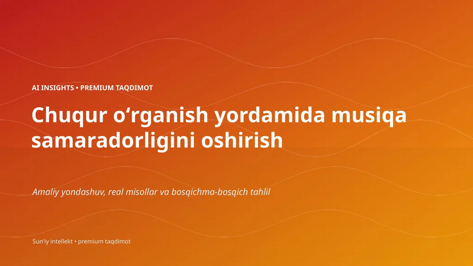 AI INSIGHTS • PREMIUM TAQDIMOT