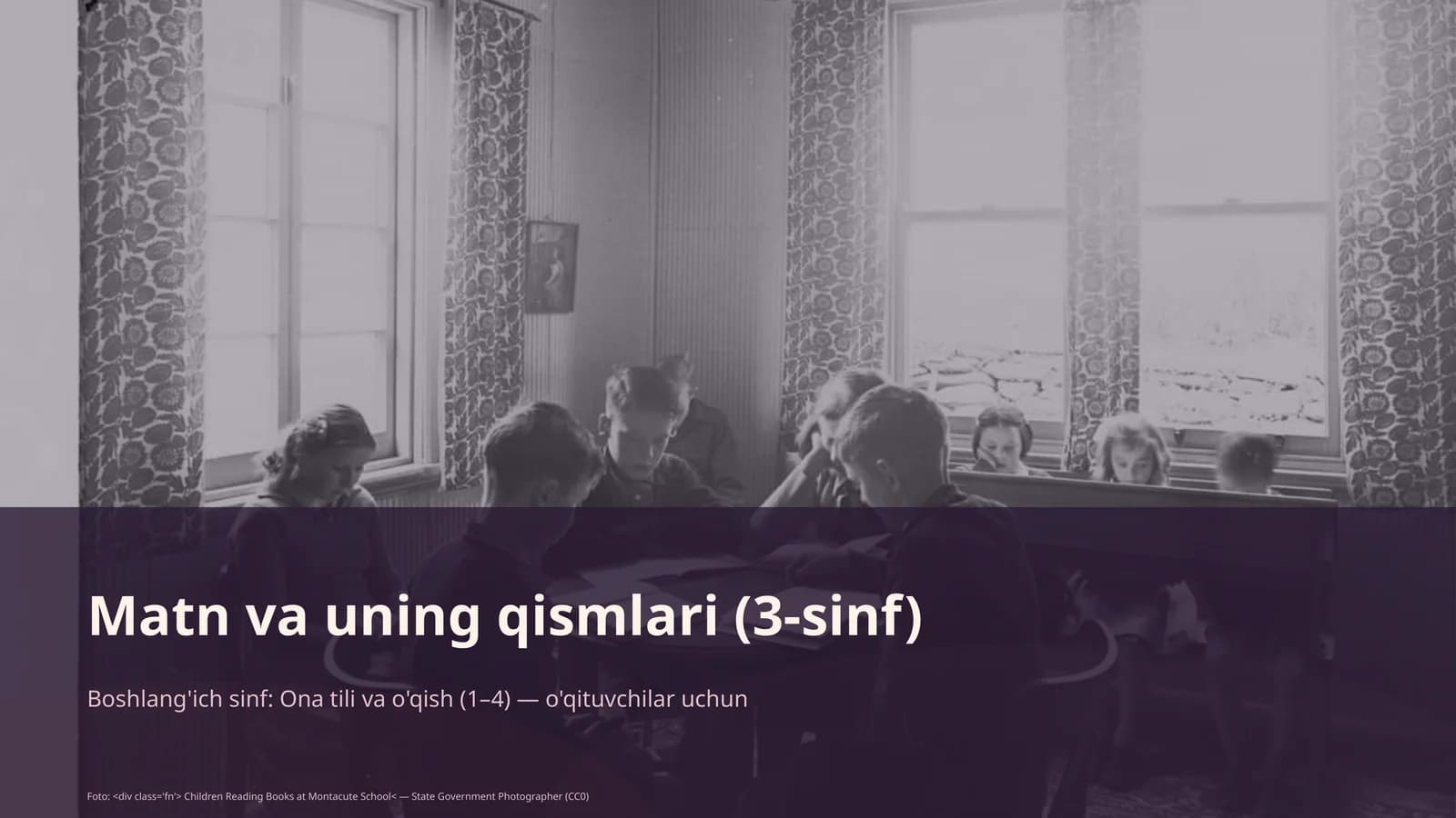 Matn va uning qismlari (3-sinf)