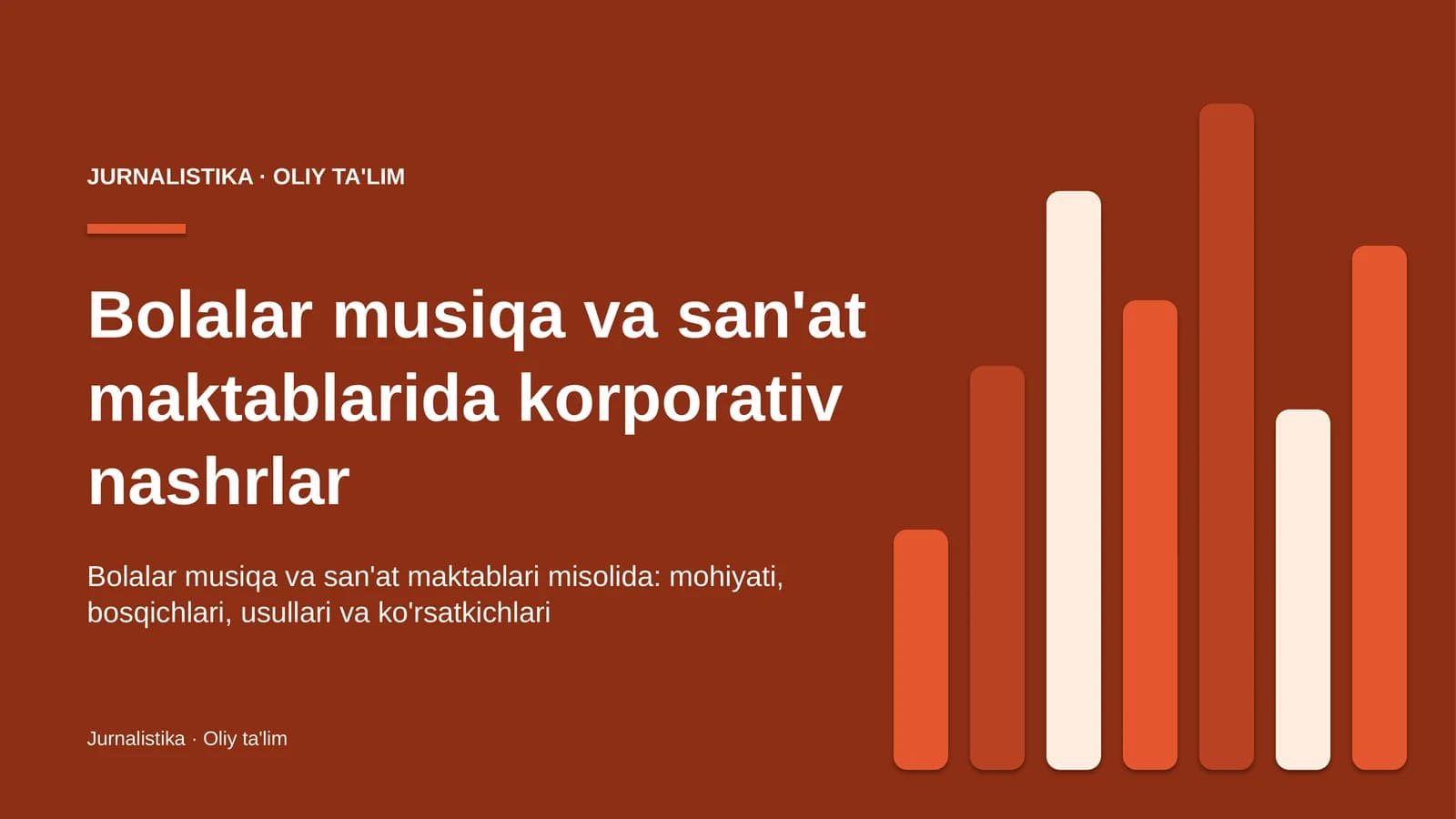 Bolalar musiqa va san'at maktablarida korporativ nashrlar