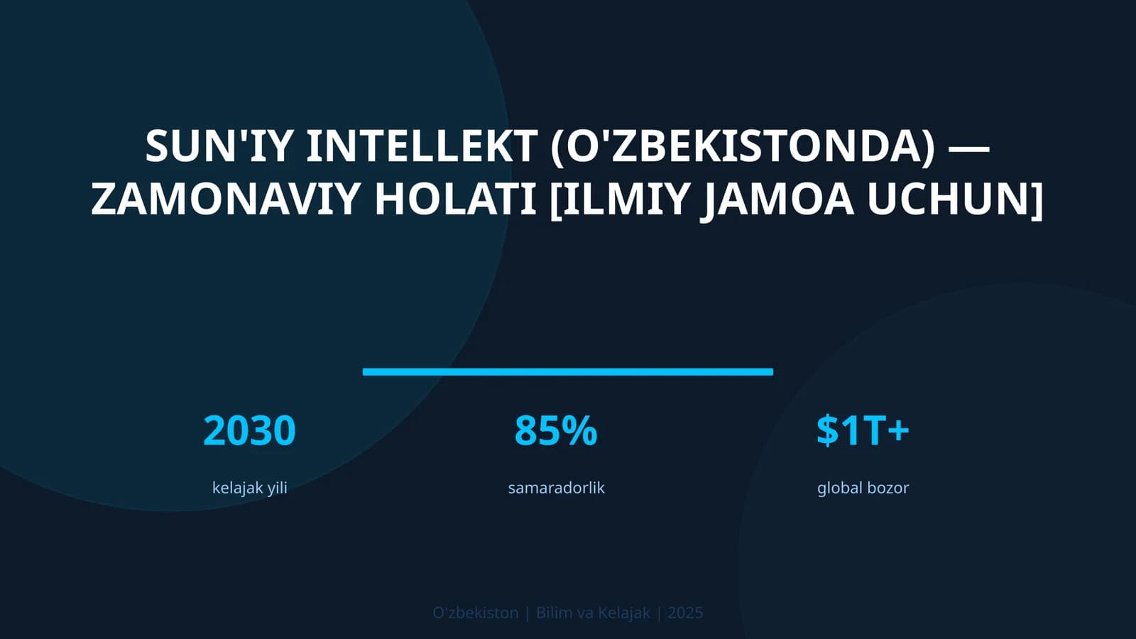 Sun'iy Intellekt (O'zbekistonda) — Zamonaviy Holati [Ilmiy Jamoa Uchun]