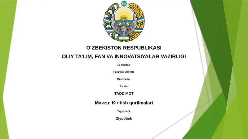 Kiritish qurilmalari
