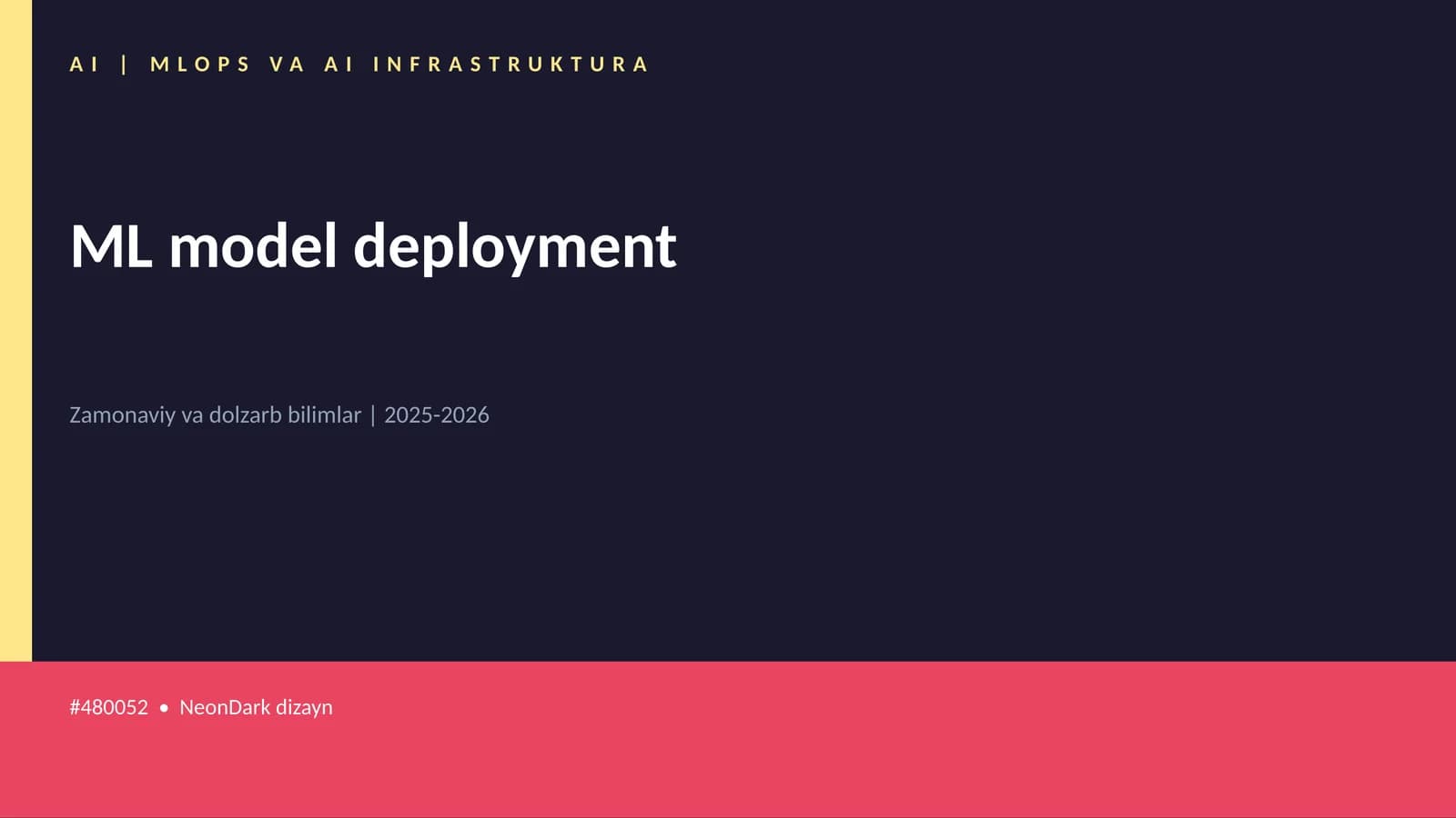 ML model deployment