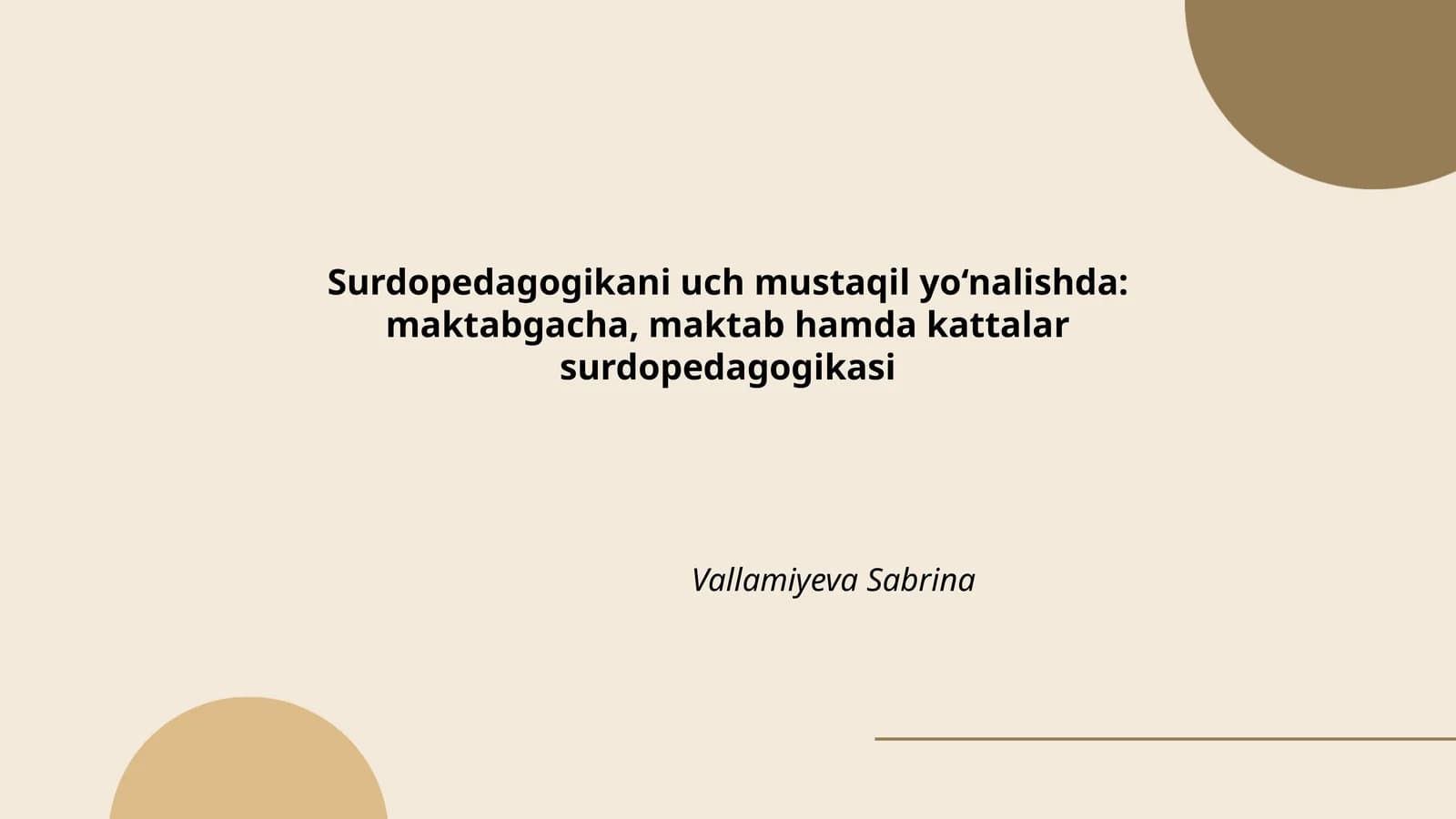 Surdopedagogikani uch mustaqil yo‘nalishda: maktabgacha, maktab hamda kattalar surdopedagogikasi