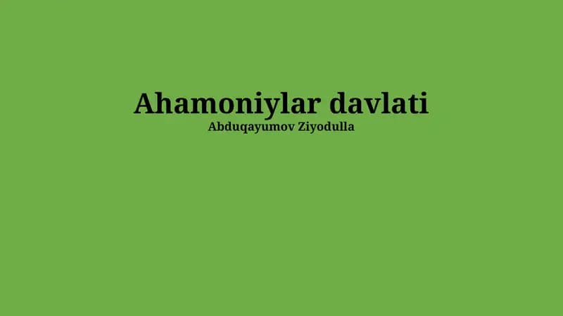 Ahemoniylar imperiyasi
