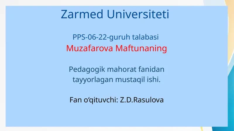 Zarmed Universiteti