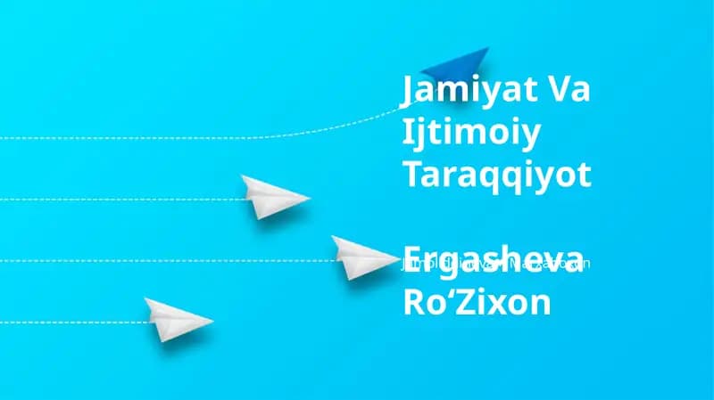 Jamiyat Va Ijtimoiy Taraqqiyot