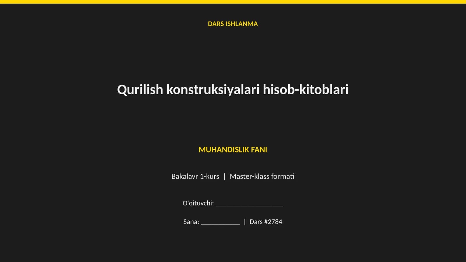 Qurilish konstruksiyalari hisob-kitoblari