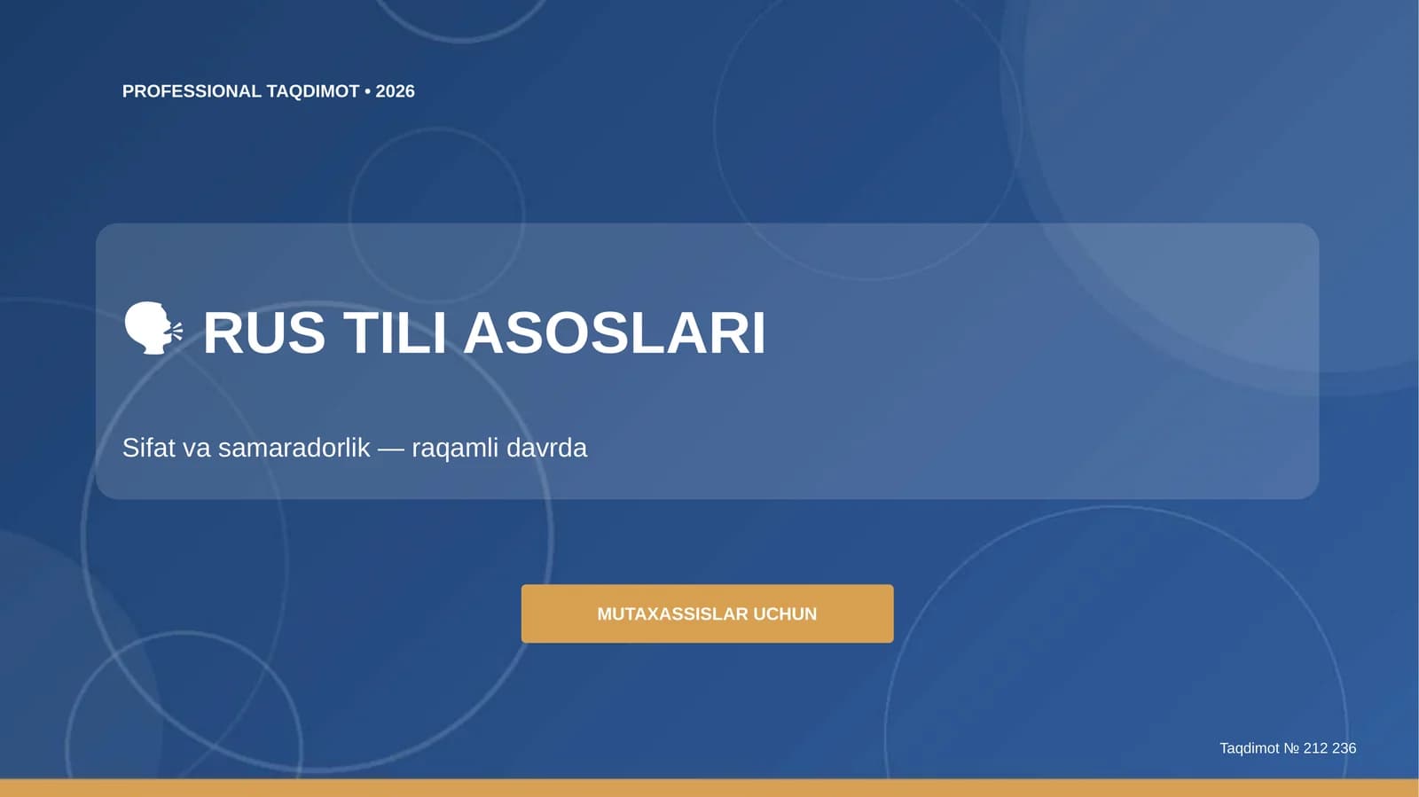 RUS TILI ASOSLARI
