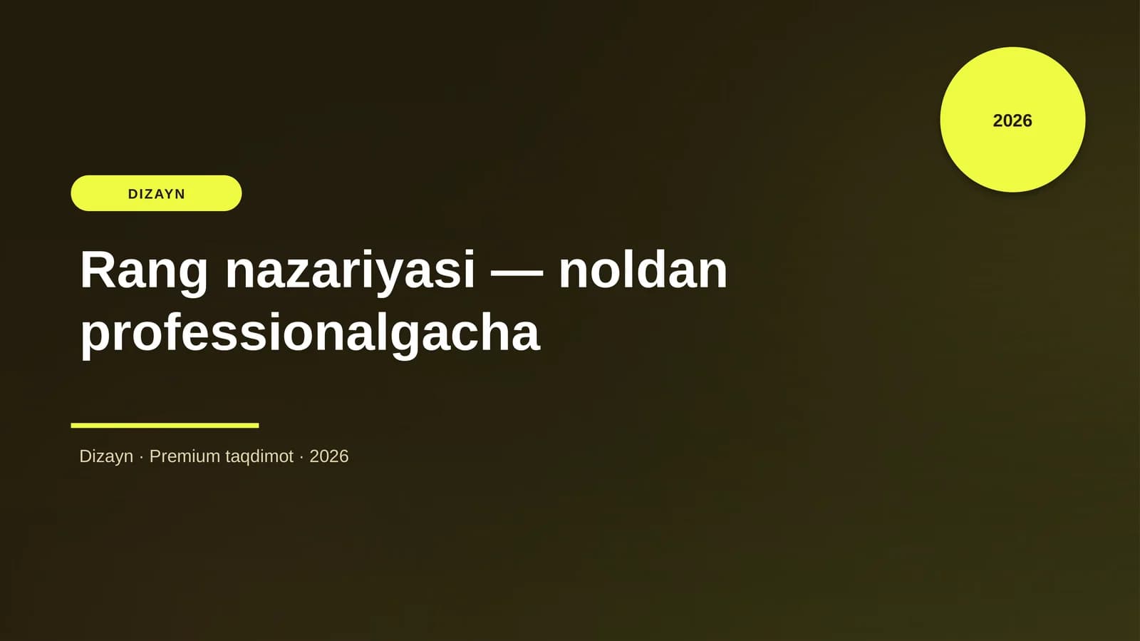 Rang nazariyasi — noldan professionalgacha
