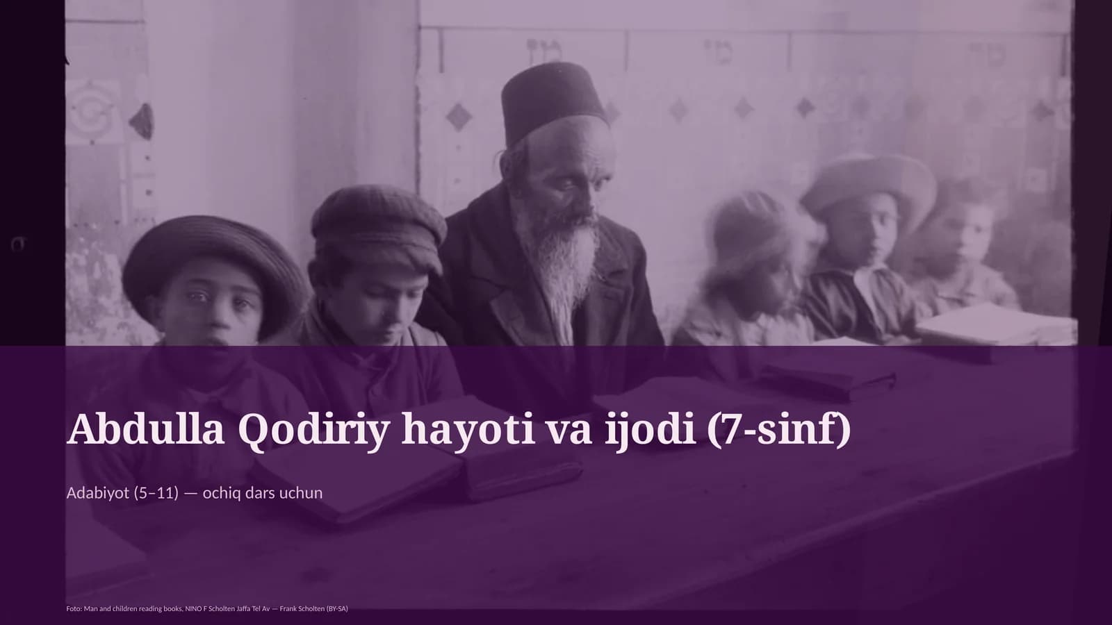 Abdulla Qodiriy hayoti va ijodi (7-sinf)