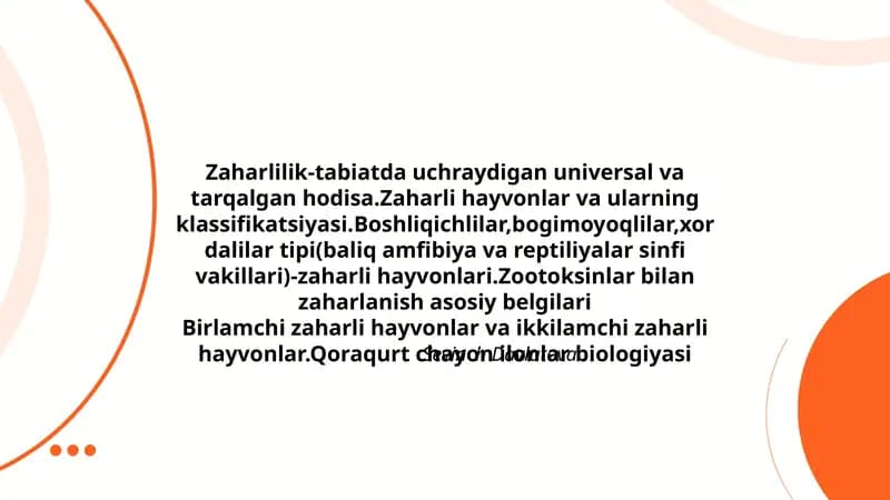 Qoraqurt chayon ilonlar biologiyasi