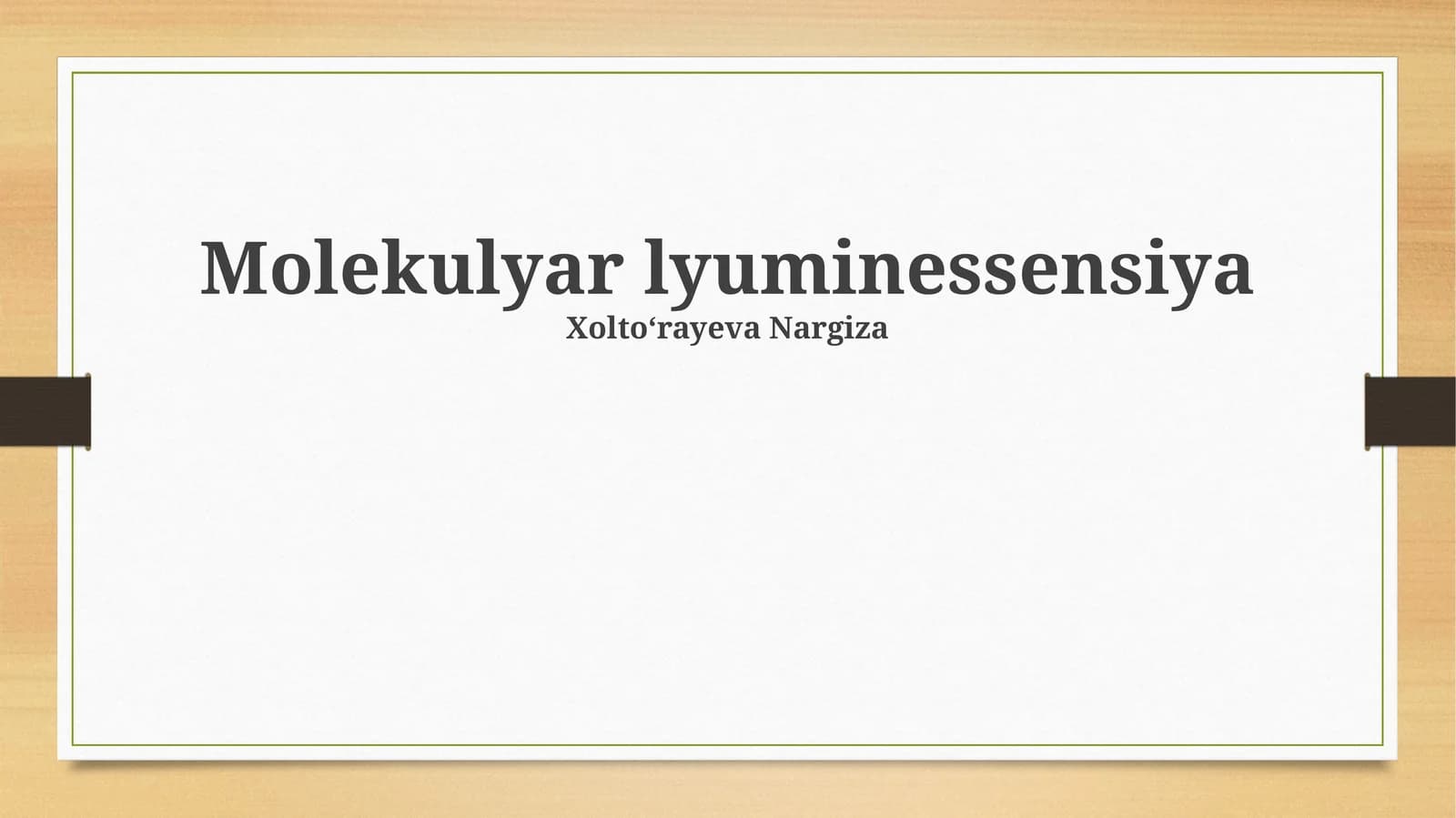 Molekulyar lyuminessensiya