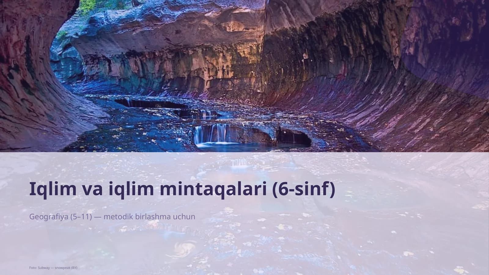 Iqlim va iqlim mintaqalari (6-sinf)