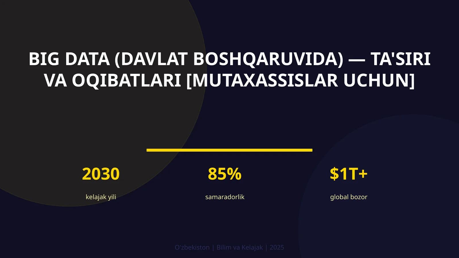 Big Data (davlat boshqaruvida) — ta'siri va oqibatlari [mutaxassislar uchun]