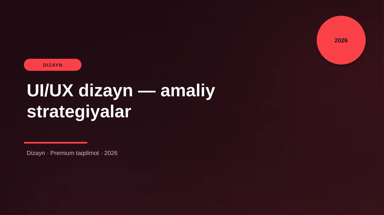 UI/UX dizayn — amaliy strategiyalar