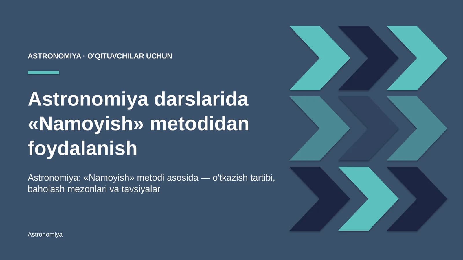 astronomiya darslarida namoyish metodidan foydalanish 6546