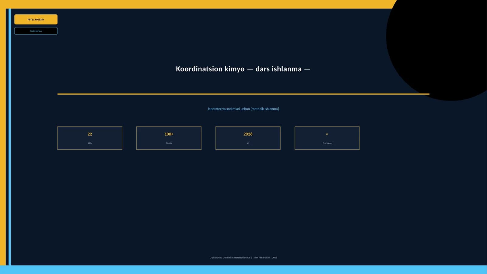 Koordinatsion kimyo — dars ishlanma