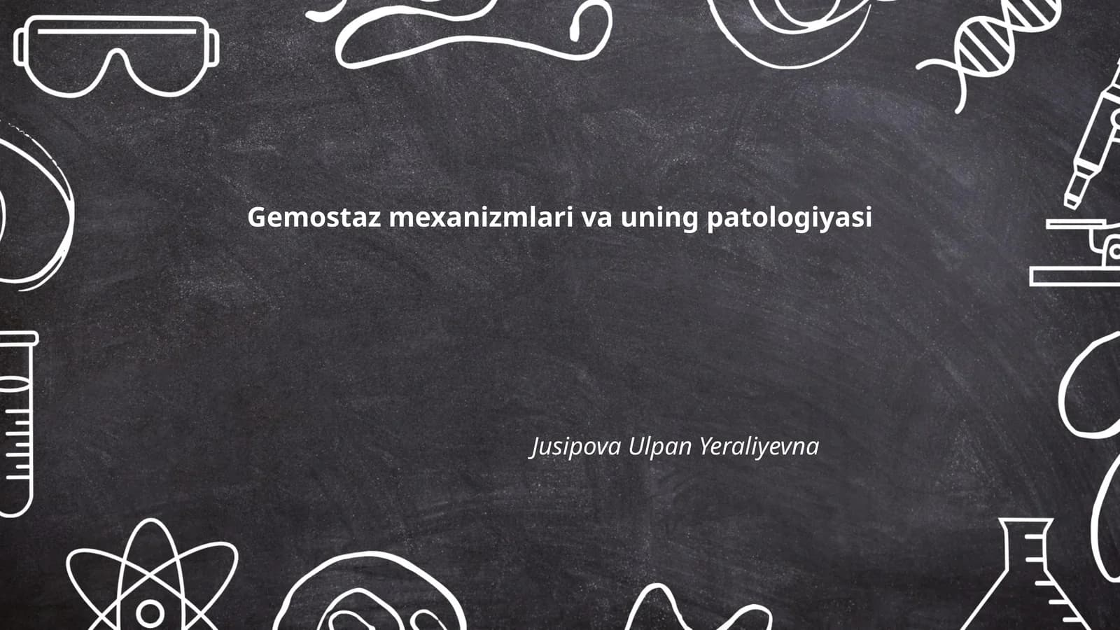 Gemostaz mexanizmlari va uning patologiyasi