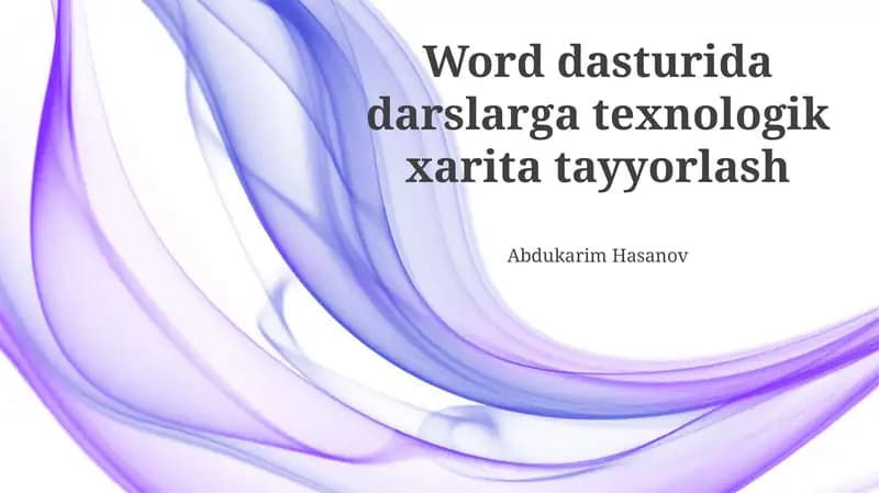 Texnologik xaritalar