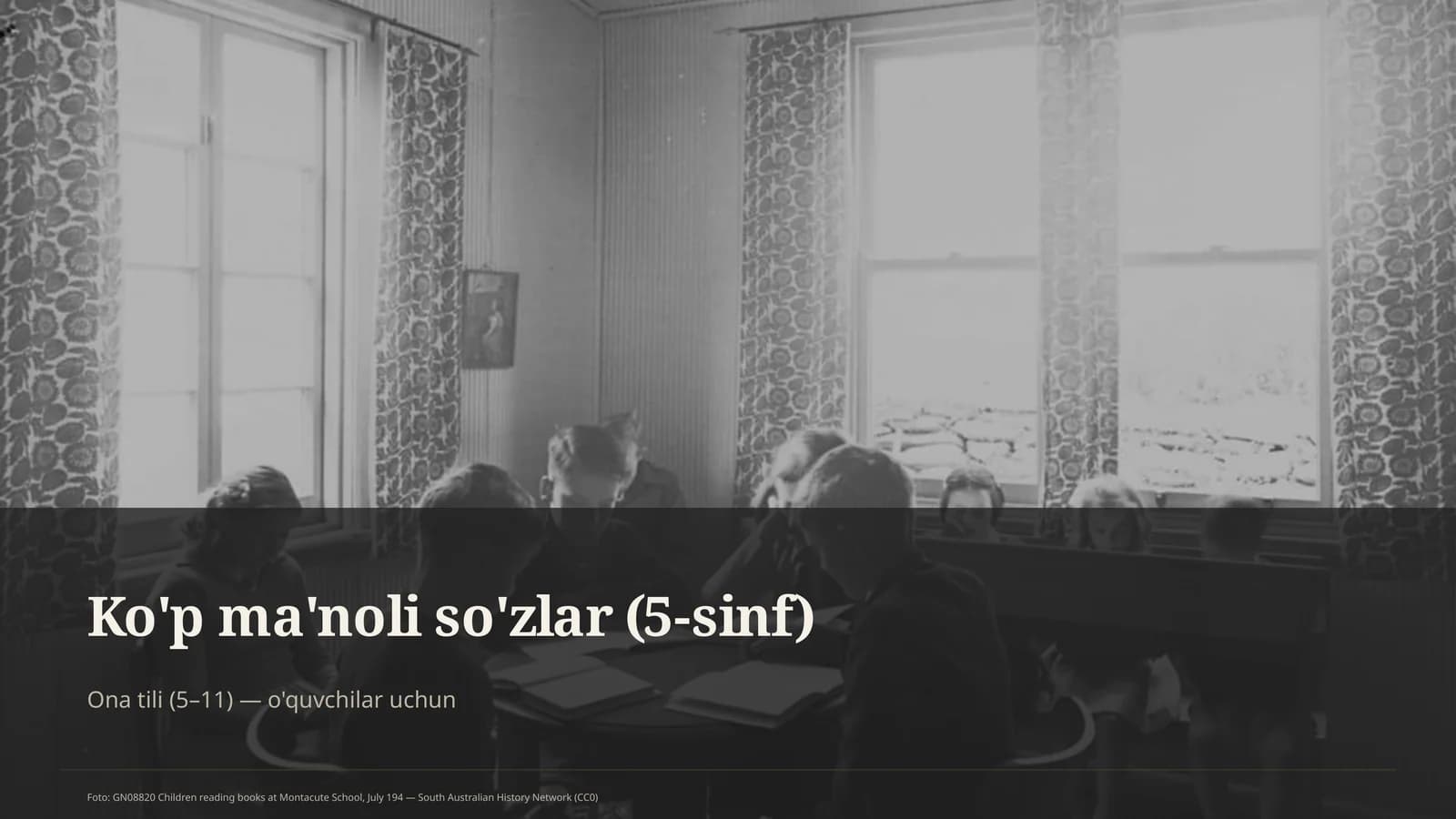 Ko'p ma'noli so'zlar (5-sinf)