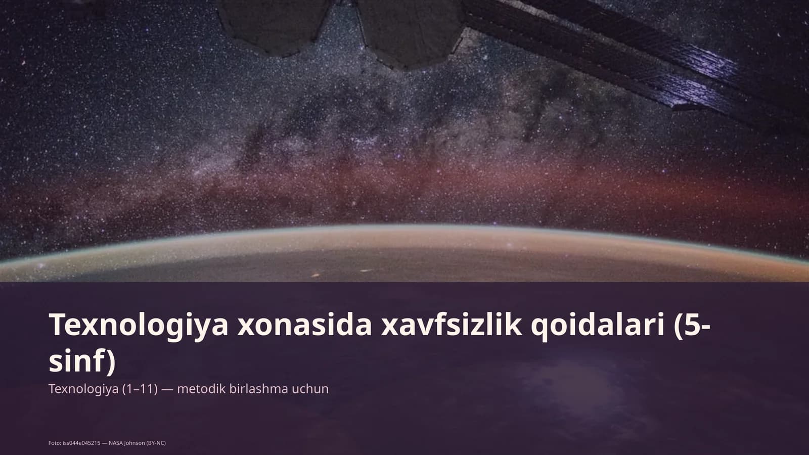 Texnologiya xonasida xavfsizlik qoidalari (5-sinf)