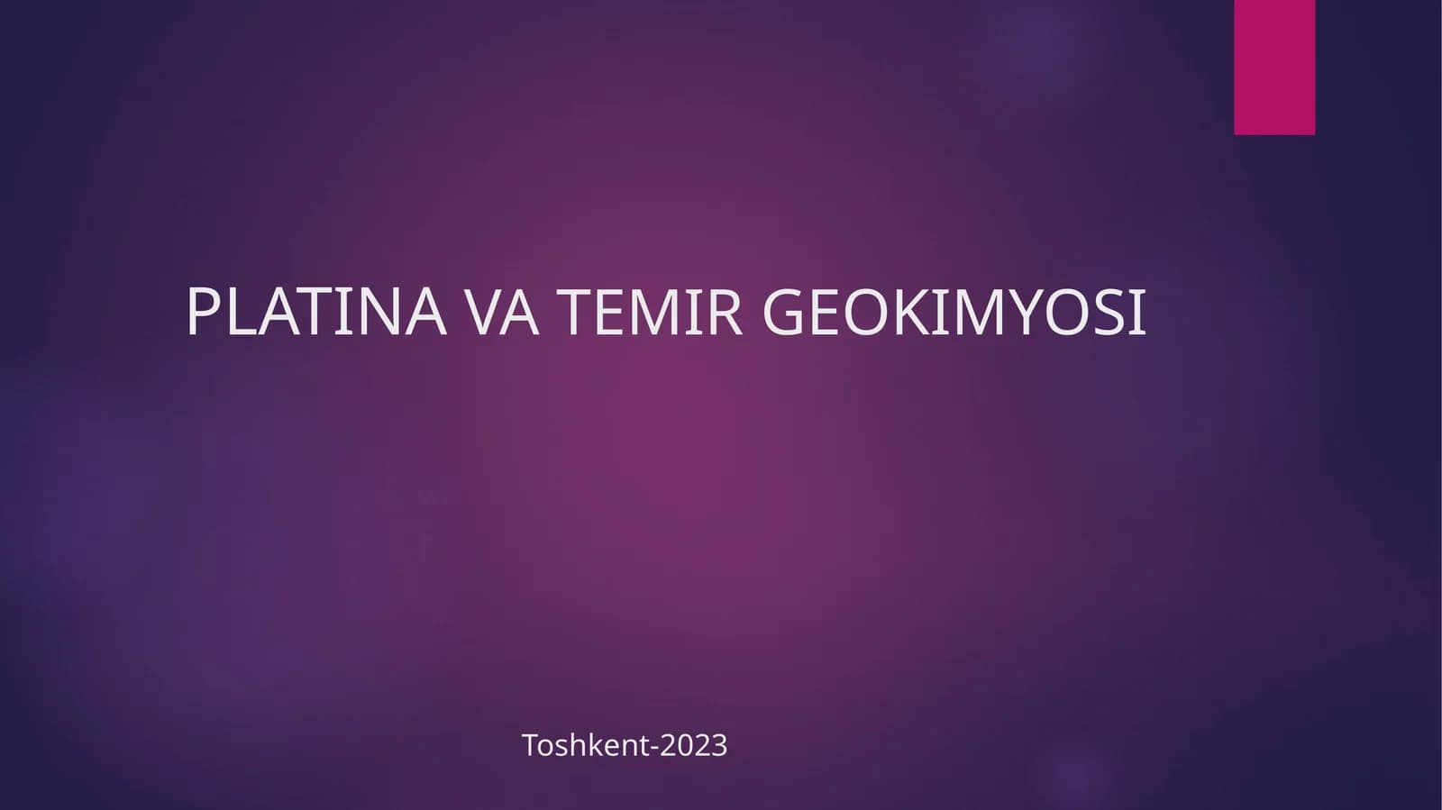 PLATINAVA TEMIR GEOKIMYO