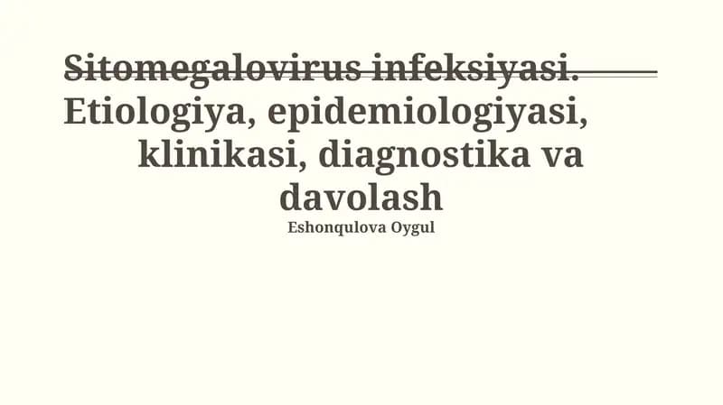 Sitomegalovirus infeksiyasi