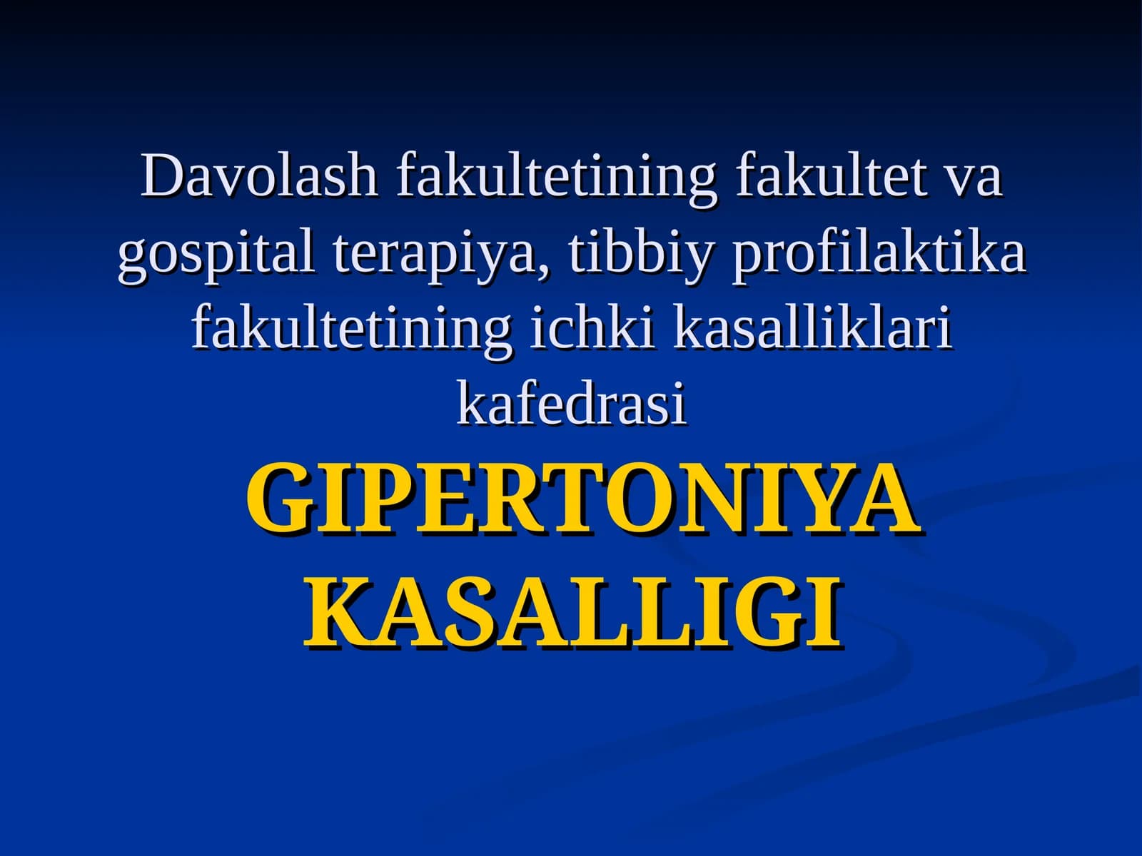 GIPERTONIYA KASALLIGI