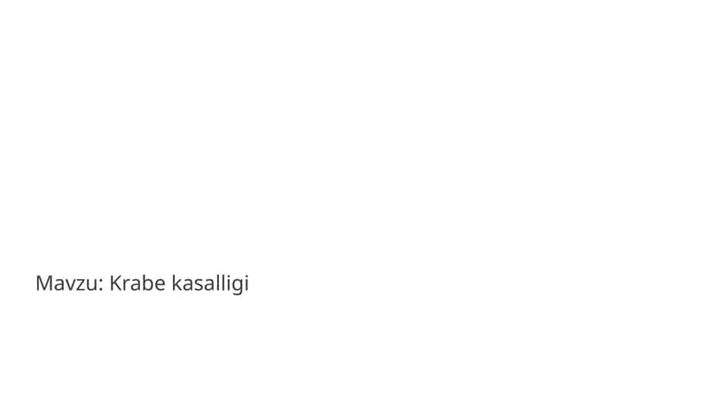 Krabe kasalligi