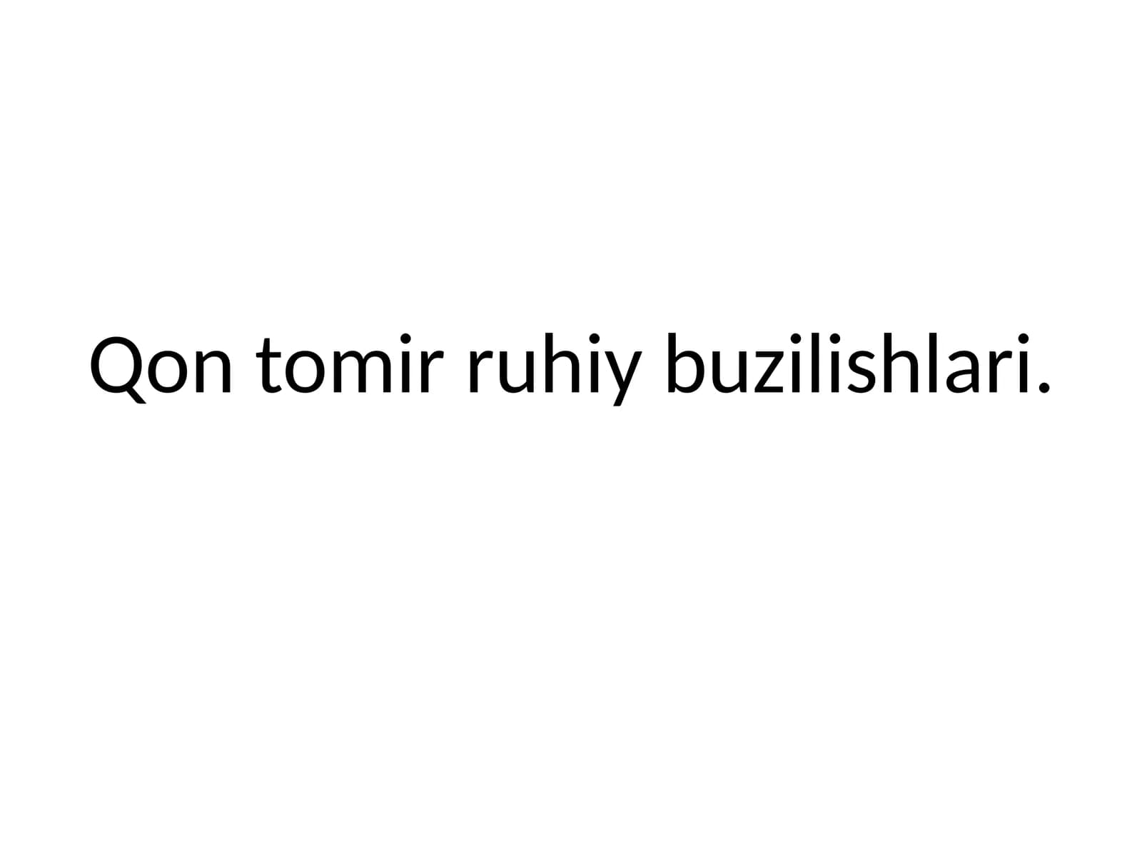 Qon tomir ruhiy buzilishlari