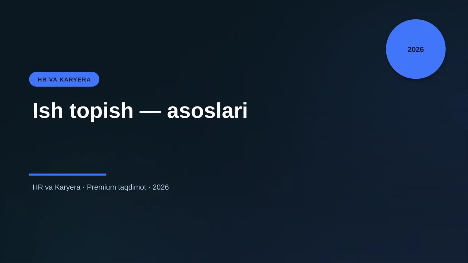Ish topish — asoslari