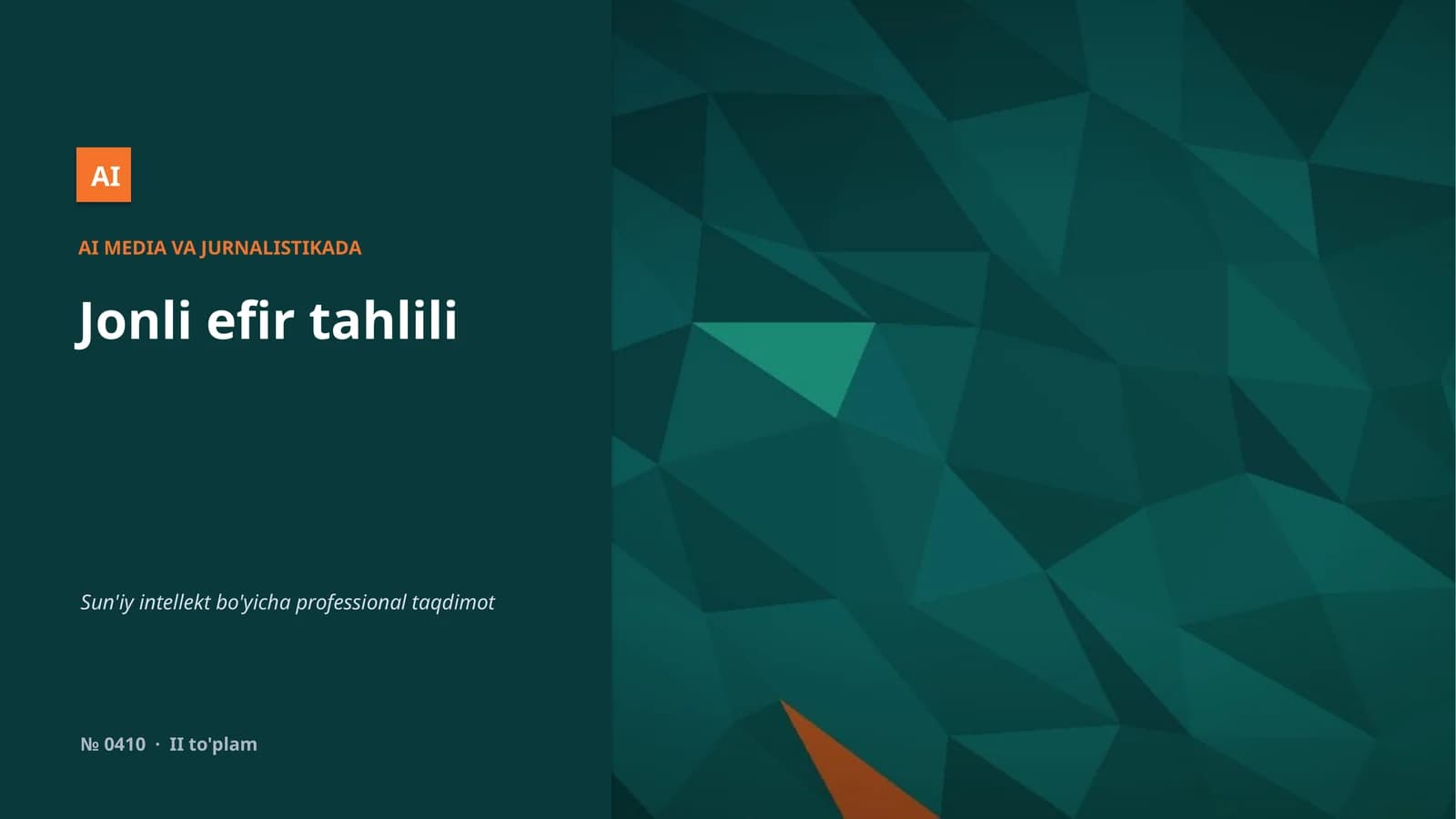 AI MEDIA VA JURNALISTIKADA