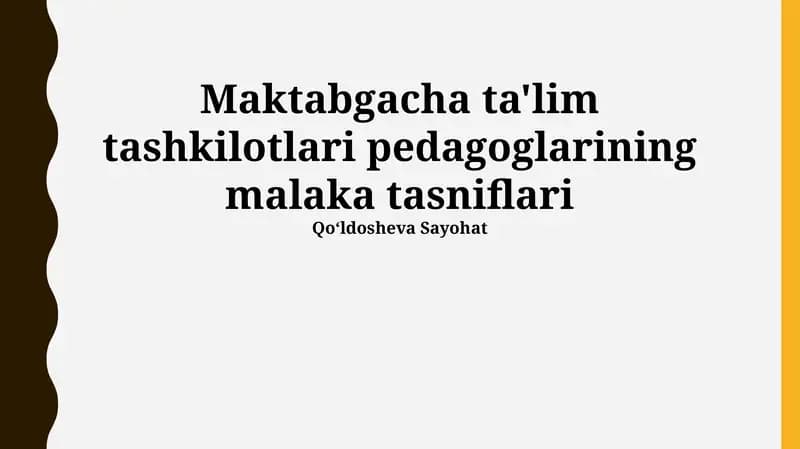 Malaka oshirish tizimi