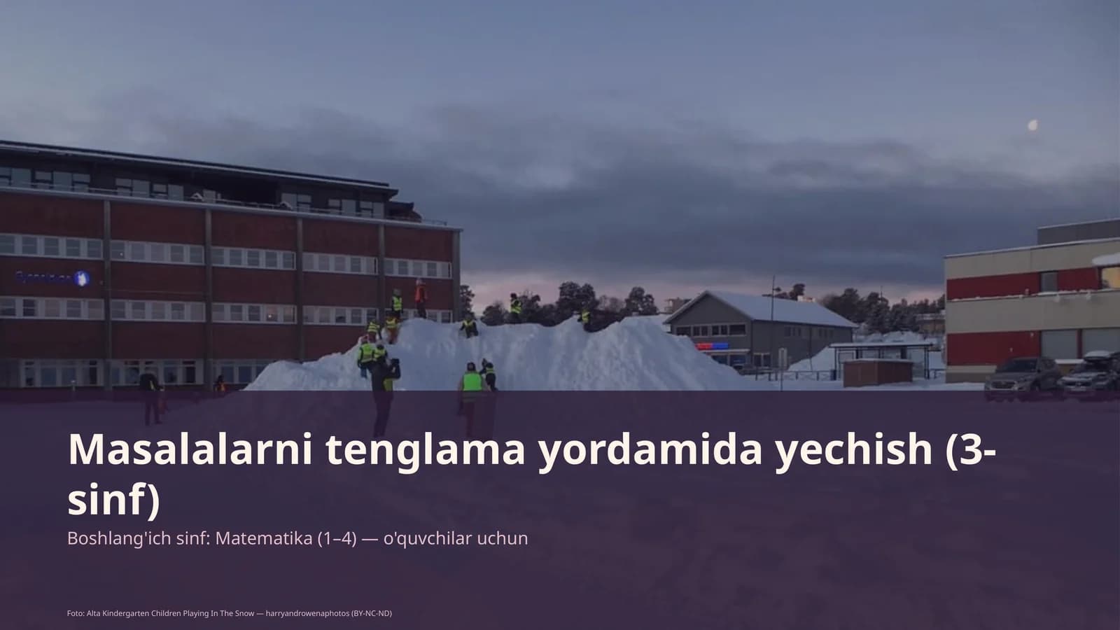 Masalalarni tenglama yordamida yechish (3-sinf)