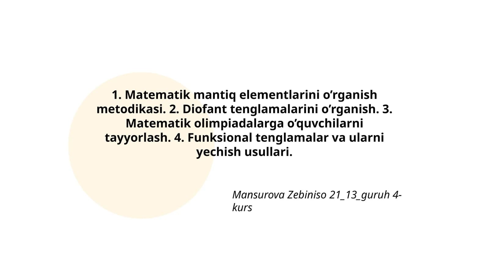 Matematik mantiq elementlarini o’rganish metodikasi