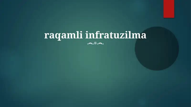 Raqamli infratuzilma