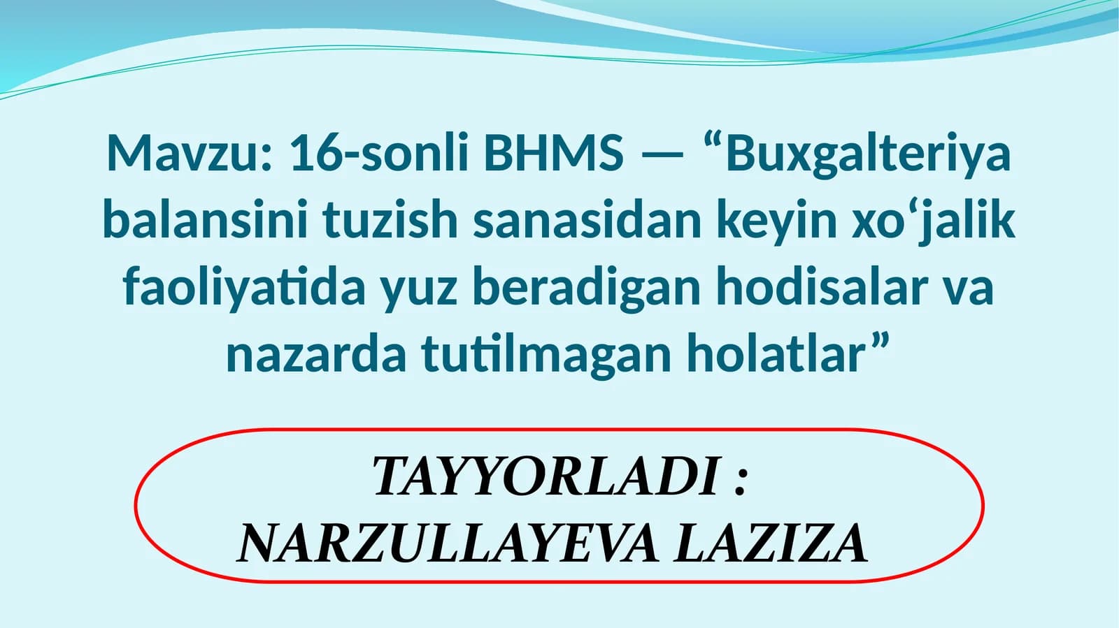16-sonli BHMS