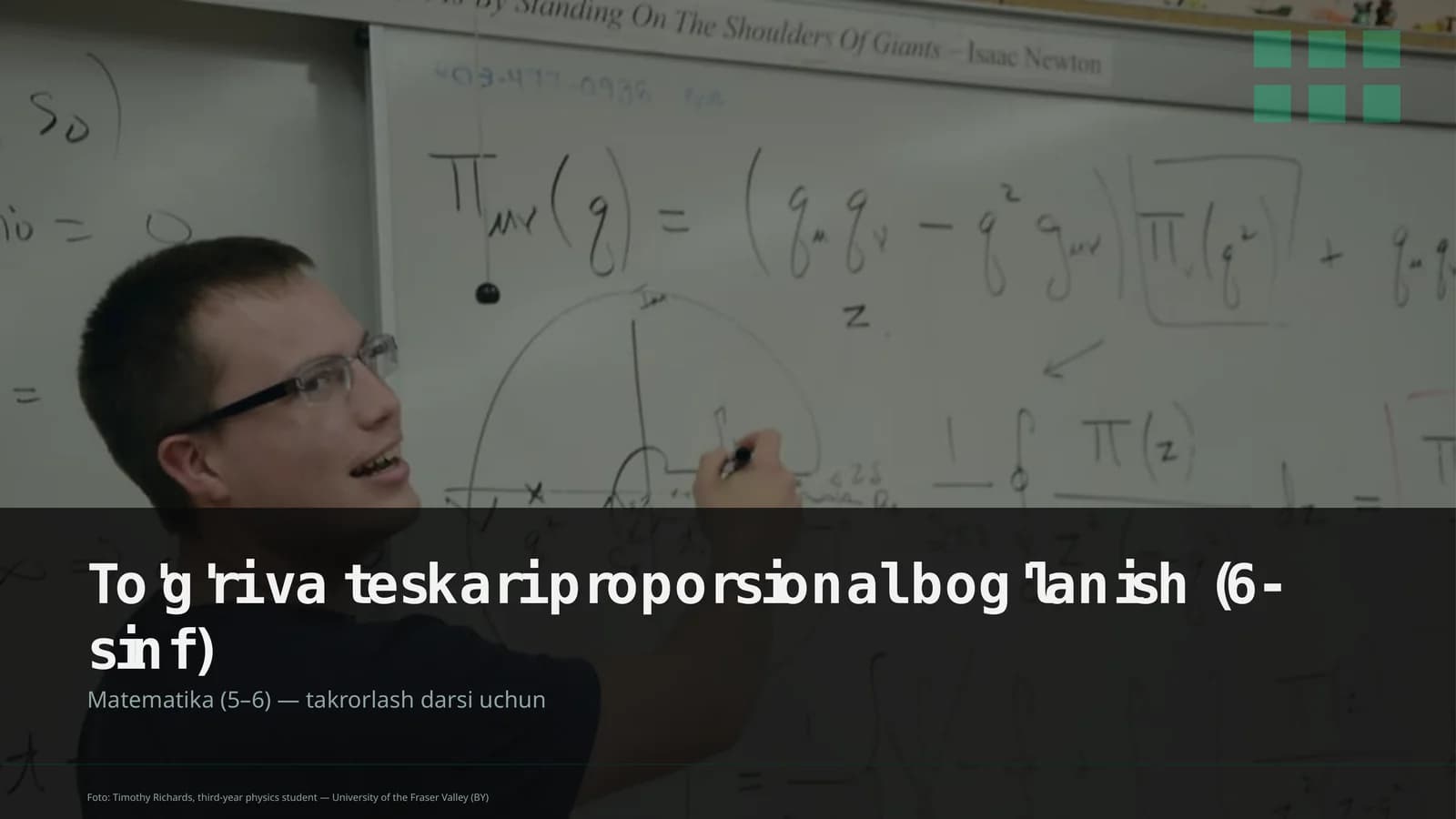 To'g'ri va teskari proporsional bog'lanish (6-sinf)