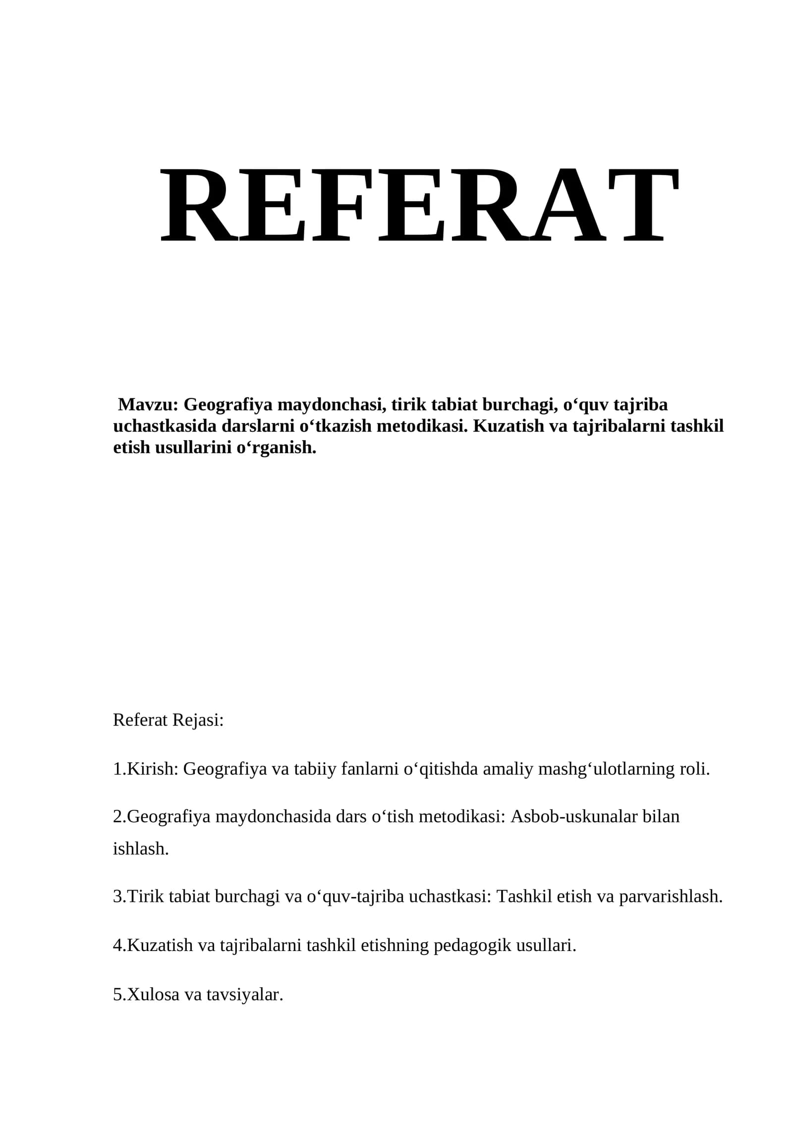 Referat