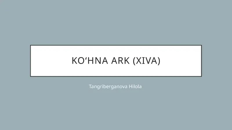 Koʻhna Ark (Xiva)
